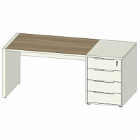 Стол с тумбой приставной Clifford CLF116 Стол с тумбой приставной Clifford CLF116