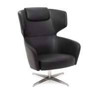 Венто High Кресло recliner черный кожа Венто High Кресло recliner черный кожа