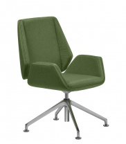 Кресло для переговорной Multi-Office Сиена хром B4L / Siena Chrome B4L ткань рогожка зеленый Кресло для переговорной Multi-Office Сиена хром B4L / Siena Chrome B4L ткань рогожка зеленый