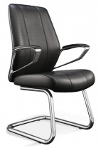 Кресло для переговорной Sunon Calm CKM70GC Черная кожа премиум Кресло для переговорной Sunon Calm CKM70GC Черная кожа премиум