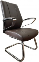 Кресло для переговорной Sunon Calm CKM70GC Коричневая кожа премиум Кресло для переговорной Sunon Calm CKM70GC Коричневая кожа премиум
