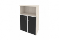 Шкаф средний для документов Onix O.ST-2.2R white/black