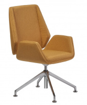 Кресло для переговорной Multi-Office Сиена хром B4L / Siena Chrome B4L ткань рогожка желтая Кресло для переговорной Multi-Office Сиена хром B4L / Siena Chrome B4L ткань рогожка желтая
