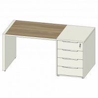Стол с тумбой приставной Clifford CLF115 Стол с тумбой приставной Clifford CLF115