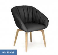 Кресло Алма W SOFT дерево черный кожа 