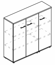 Alta ML МР 9489 Шкаф средний комбинированный закрытый (топ ДСП)