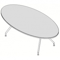 Стол переговоров овальный UFO 230х120 Стол переговоров овальный UFO 230х120