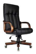 Кресло Бюрократ T-9932Walnut Черная экокожа Кресло Бюрократ T-9932Walnut Черная экокожа