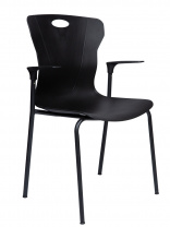 Стул для переговорной Seven 388 black Черный пластик Стул для переговорной Seven 388 black Черный пластик