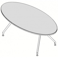 Стол переговоров овальный UFO 180х90 Стол переговоров овальный UFO 180х90
